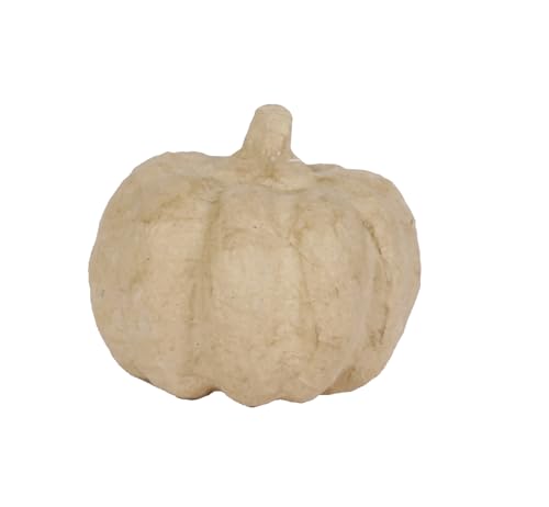 Décopatch AP195Cpack - Packung 5 Träger zum Verzieren, aus Pappmaché, Kürbis, 8x8x6,5 cm, Kraftbraun, 1 Pack von décopatch