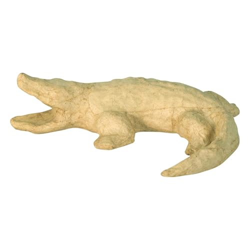 Décopatch AP196Cpack - Packung 5 Träger zum Verzieren, aus Pappmaché, Krokodil, 14x11x3 cm, Kraftbraun, 1 Pack von Décopatch