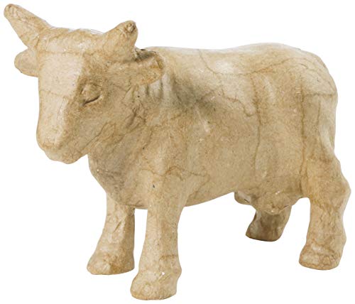 Décopatch AP613O Träger XS aus Pappmaché, mini Kuh, 13 x 5 x 9 cm, zum Verzieren von Décopatch