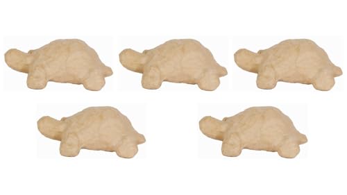 Décopatch AP619Opack - Packung 5 Träger zum Verzieren, aus Pappmaché, Schildkröte, 11x8,5x3,5 cm, Kraftbraun, 1 Pack Décopatch AP619Opack - Packung 5 Träger zum Verzieren, aus Pappmaché, Schildkröte, 11x8,5x3,5 cm, Kraftbraun, 1 Pack von décopatch