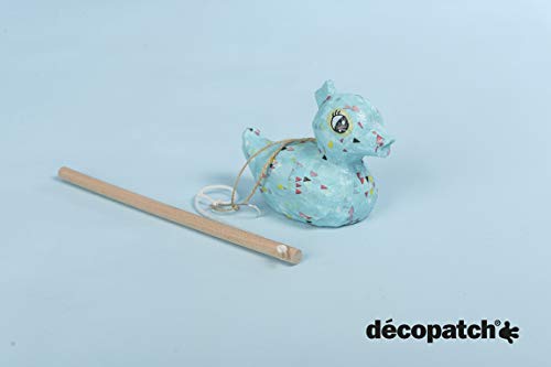 Décopatch APZ161C Packung mit 10 kleinen Ente (aus Pappmaché, zum Verzieren und Personalisieren, 9,5 x 5 x 7,5 cm) 10 Stück kartonbraun von Decopatch