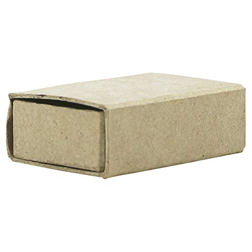 Décopatch BT040C Streichholzschachtel (aus Pappmaché, Herzenform, zum Verzieren und Personalisieren, 4 x 6 x 2cm) 1 Stück kartonbraun von Décopatch