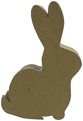 Décopatch BT051C Box (aus Pappmaché zum Verzieren und Personalisieren, 19 cm, Kaninchen) 1 Stück kartonbraun von décopatch