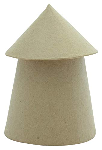 Décopatch BT062C - Box aus Pappmaché, Hütte, 6,5x6,5x9,5cm, 1 Stück von Décopatch