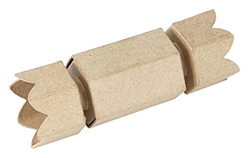 Décopatch BT069C - Cracker Box aus Pappmaché, 18cm, für Wohndeko, einfach zum Verzieren, Kartonbraun, 1 Stück von Decopatch