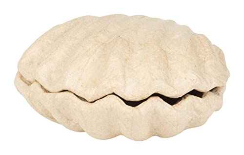 Décopatch BT078C - Schachtel aus Pappmaché, Muschelform 12x12x5cm, für Wohndeko, einfach zum Verzieren, Kartonbraun, 1 Stück Décopatch BT078C - Schachtel aus Pappmaché, Muschelform 12x12x5cm, für Wohndeko, einfach zum Verzieren, Kartonbraun, 1 Stück von Decopatch