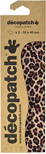 Decopatch C207O Papier, 395 x 298 mm, 3er Pack, braun mit leopard motiven Decopatch C207O Papier, 395 x 298 mm, 3er Pack, braun mit leopard motiven von Decopatch
