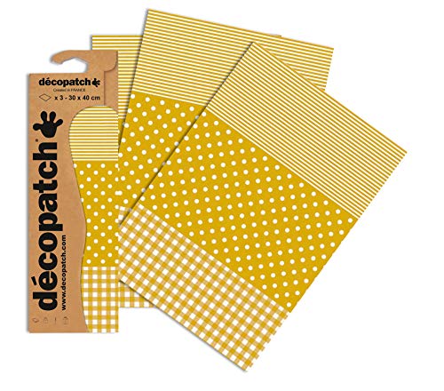 Décopatch C543O - Blisterpackung mit 3 gleichen Bögen, No. 543, 30x40cm, 1 Pack von Décopatch