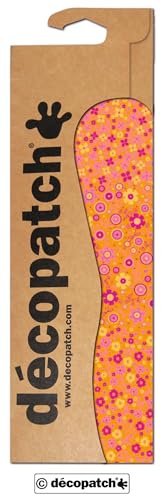 Decopatch C594O Papier, 395 x 298 mm, 3er Pack, orange mit blümchen von Decopatch