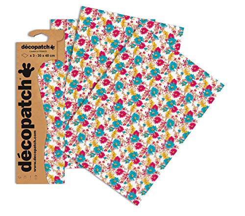 Décopatch C683O - Blisterpackung mit 3 gleichen Bögen, No. 683, 30x40cm, 1 Pack Décopatch C683O - Blisterpackung mit 3 gleichen Bögen, No. 683, 30x40cm, 1 Pack von Decopatch