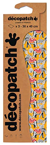 Décopatch C825C - Blisterpackung mit 3 gleichen Bögen, No. 825, 30x40cm, 1 Pack von Decopatch