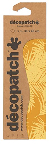 Décopatch C853C - Packung mit 3 Blatt Décopatch-Papier gleichen Musters, Nr. 853, praktisch und einfach zum Verwenden, ideal für Ihre Pappmachés und Bastelprojekte, 1 Pack von Decopatch
