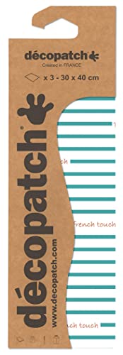 Décopatch C855C - Packung mit 3 Blatt Décopatch-Papier gleichen Musters, Nr. 855, praktisch und einfach zum Verwenden, ideal für Ihre Pappmachés und Bastelprojekte, 1 Pack von Decopatch