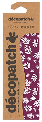 Décopatch C859C - Packung mit 3 Blatt Décopatch-Papier gleichen Musters, Nr. 859, praktisch und einfach zum Verwenden, ideal für Ihre Pappmachés und Bastelprojekte, 1 Pack von Decopatch