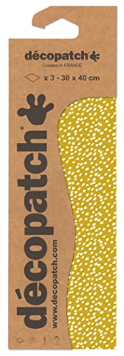 Décopatch C862C - Packung mit 3 Blatt Décopatch-Papier gleichen Musters, Nr. 862, praktisch und einfach zum Verwenden, ideal für Ihre Pappmachés und Bastelprojekte, 1 Pack von Decopatch