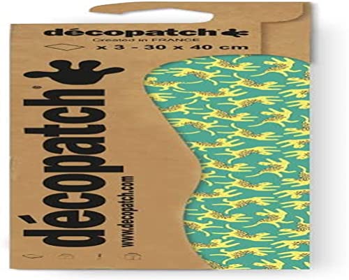 Décopatch C885C - Packung mit 3 Blatt Décopatch-Papier gleichen Musters, 30x40cm, Nr. 885, praktisch und einfach zum Verwenden, ideal für Ihre Pappmachés und Bastelprojekte, 1 Pack Décopatch C885C - Packung mit 3 Blatt Décopatch-Papier gleichen Musters, 30x40cm, Nr. 885, praktisch und einfach zum Verwenden, ideal für Ihre Pappmachés und Bastelprojekte, 1 Pack von Decopatch