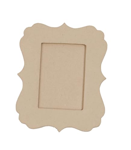 Décopatch CD014Opack - Packung 2 Träger zum Verzieren, aus Pappmaché, Bilderrahmen - Rahmen Ornament, 1x20x25 cm, Kraftbraun, 1 Pack von Décopatch