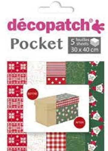 Décopatch DP024C - Déco Pocket No. 24 Packung mit 5 Blatt Décopatch-Papier 30x40cm, 1 Pack von Decopatch