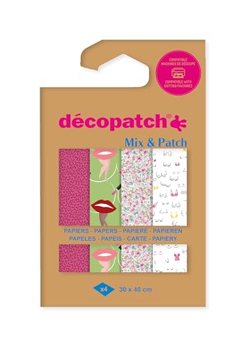 Décopatch DP048C - Packung Mix & Patch, mit 4 Blatt Décopatch-Papier 30x40 cm, Ode an die Frau, gemischte Sortierung, ideal ab 5 Jahren, 1 Pack Décopatch DP048C - Packung Mix & Patch, mit 4 Blatt Décopatch-Papier 30x40 cm, Ode an die Frau, gemischte Sortierung, ideal ab 5 Jahren, 1 Pack von Décopatch