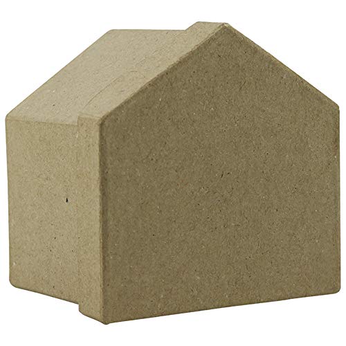 Decopatch Décopatch BT048C Box (aus Pappmaché zum Verzieren und Personalisieren, 7 cm, Haus) 1 Stück kartonbraun von Décopatch