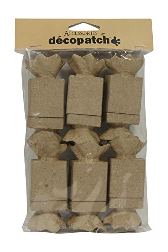 Décopatch EV007O - Set mit 6 Boxen aus Pappmaché, Bonbons, 1 Set Décopatch EV007O - Set mit 6 Boxen aus Pappmaché, Bonbons, 1 Set von Decopatch