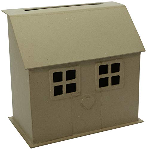 Décopatch EV018C - Urne/Briefbox aus Pappmaché, Haus 15x26x24,5cm, 1 Stück von Decopatch