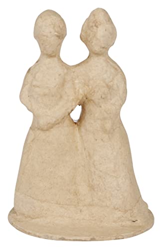Décopatch EV026C - Set mit 2 Figuren Ehepaar: Frau + Frau, 8,5cm, Kartonbraun, einfach zum Verzieren, 1 Set von Decopatch