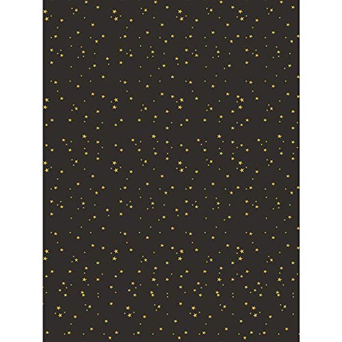 Décopatch FDA778C Papier No. 778 Packung mit 20 Blätter (395 x 298 mm, ideal für Ihre Papmachés) schwarz gold, Sterne von Décopatch