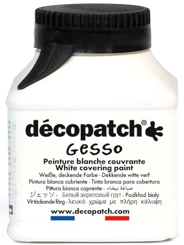 Décopatch GE70AO Gesso Acrylfarbe (weiss, für jeden Untergrund, 70g) von Decopatch