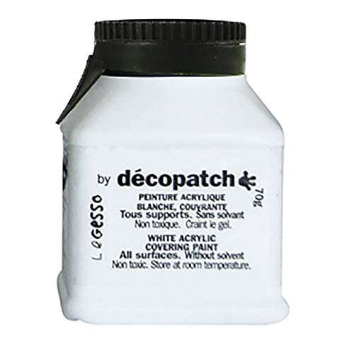 Décopatch GE70AO Gesso Acrylfarbe (weiss, für jeden Untergrund, 70g) von Decopatch