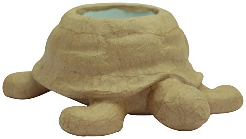 Décopatch HD052C - Übertopf aus Pappmaché, Schildkröte, 18,5x17x8cm Wasserfest, 1 Stück von Décopatch