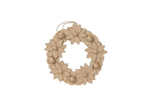 Decopatch HD067C - Blumenkranz aus Pappmaché, 29cm, für Wohndeko, einfach zum Verzieren, Kartonbraun, 1 Stück Decopatch HD067C - Blumenkranz aus Pappmaché, 29cm, für Wohndeko, einfach zum Verzieren, Kartonbraun, 1 Stück von Décopatch