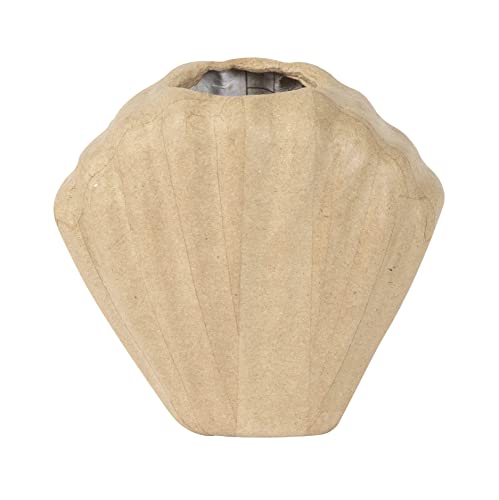 Décopatch HD072C - Vase aus Pappmaché, Muschelform, 8,5cm, für Wohndeko, einfach zum Verzieren, Kartonbraun, 1 Stück von Decopatch