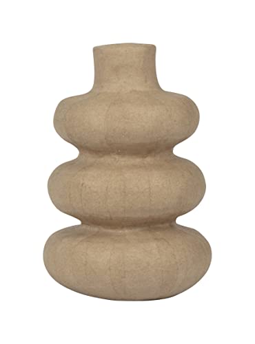 Décopatch HD086C - kurvige Vase, aus Pappmaché, 22cm, Kartonbraun, einfach zum Verzieren, 1 Stück Décopatch HD086C - kurvige Vase, aus Pappmaché, 22cm, Kartonbraun, einfach zum Verzieren, 1 Stück von Decopatch