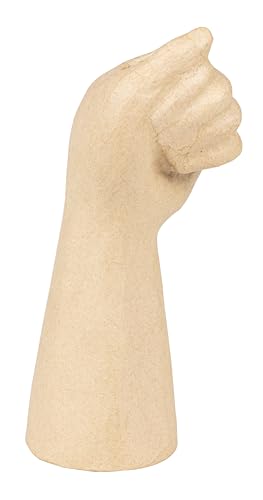 Décopatch HD099C - Damenvase / Topf aus Pappmaché, zum Verzieren, wasserfest, 8x7x21 cm, Kartonbraun, Frauenhand / Frauenfigur, 1 Stück von Decopatch