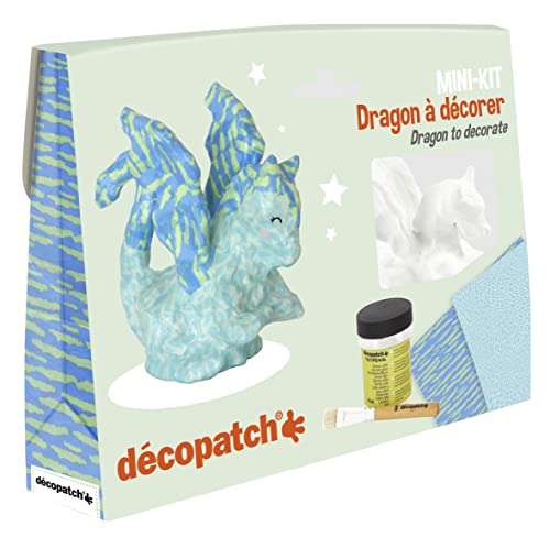 Décopatch KIT035C - Mini Set Drache aus Pappmaché, 4,5x19x13,5cm, für Kinder geeignet, einfach zum Verzieren, Kartonbraun, 1 Set Décopatch KIT035C - Mini Set Drache aus Pappmaché, 4,5x19x13,5cm, für Kinder geeignet, einfach zum Verzieren, Kartonbraun, 1 Set von Decopatch