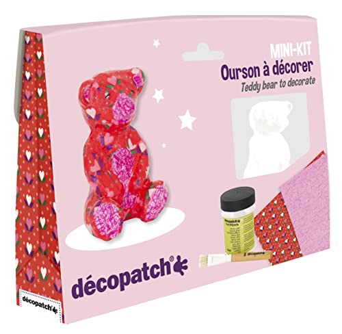 Decopatch Décopatch KIT037C - Mini Set Bär aus Pappmaché, 4,5x19x13,5cm, für Kinder geeignet, einfach zum Verzieren, Kartonbraun, 1 Set von Decopatch