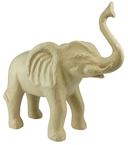 Décopatch LA003O Träger L aus Pappmaché, Elefant, 47,5 x 20 x 50 cm, zum Verzieren, Kartonbraun von Decopatch