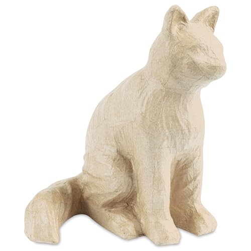 Décopatch LA027C - Träger Katze aus Pappmaché, 41cm, einfach zum Verzieren, Kartonbraun, 1 Stück von Decopatch