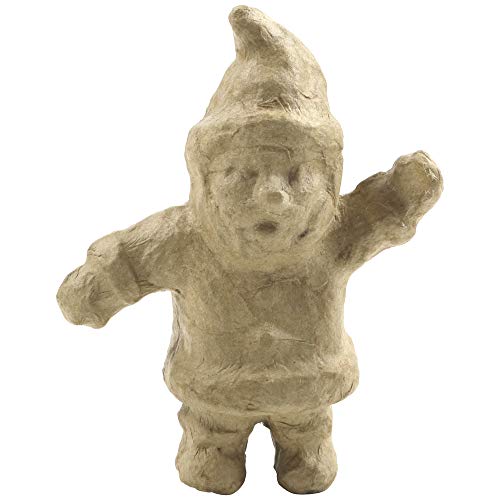 Décopatch NO020O Weihnachtsmann XS aus Pappmaché, 5 x 10 x 13 cm, zum Verzieren, perfekt für Weihnachtsdeko, Kartonbraun von Décopatch