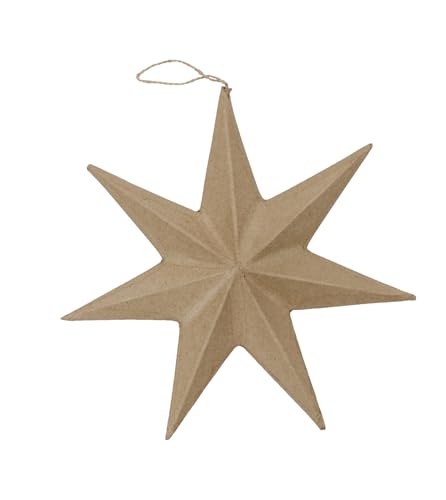 Décopatch NO011Opack - Packung 2 Träger zum Verzieren, aus Pappmaché, Sternen, 4,1x20x20 cm, zum Aufhängen, Geeignet für Weihnachtsdeko - Winterstimmung, Kraftbraun, 1 Pack Décopatch NO011Opack - Packung 2 Träger zum Verzieren, aus Pappmaché, Sternen, 4,1x20x20 cm, zum Aufhängen, Geeignet für Weihnachtsdeko - Winterstimmung, Kraftbraun, 1 Pack von décopatch