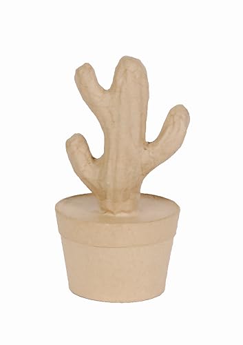 Décopatch NO038C Trophäe Hirsch (aus Pappmaché, 12,5 x 13 x 28 cm, zu Personalisieren) 1 Stück natur von Décopatch