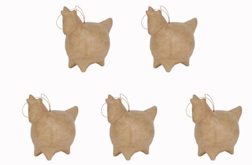 Décopatch NO045Cpack - Packung 5 Kugel Einhorn - Tannenbaumschmuck aus Pappmaché, zum Verzieren, 11,5x6x11 cm, zum Aufhängen, Kraftbraun, 1 Pack Décopatch NO045Cpack - Packung 5 Kugel Einhorn - Tannenbaumschmuck aus Pappmaché, zum Verzieren, 11,5x6x11 cm, zum Aufhängen, Kraftbraun, 1 Pack von décopatch