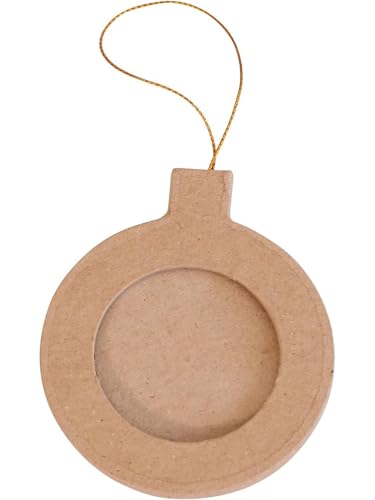 Décopatch NO050Cpack - Packung 10 Rahmen - Weihnachtskugel aus Pappmaché, zum Verzieren, 0,5x8x9,5 cm, rund, zum Aufhängen, Kraftbraun, 1 Pack Décopatch NO050Cpack - Packung 10 Rahmen - Weihnachtskugel aus Pappmaché, zum Verzieren, 0,5x8x9,5 cm, rund, zum Aufhängen, Kraftbraun, 1 Pack von décopatch