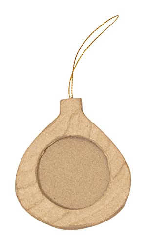 Décopatch NO054C - Tannenbaumkugel Rahmen Baiser, 0,5x8x8,5 cm, Pappmache, 1 Stück Décopatch NO054C - Tannenbaumkugel Rahmen Baiser, 0,5x8x8,5 cm, Pappmache, 1 Stück von Decopatch