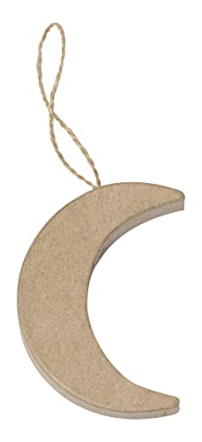 Décopatch NO057C - Kleiner Mond aus Pappmaché, zum Aufhängen 1x5x7,5cm, einfach zum Verzieren, Kartonbraun, 1 Stück Décopatch NO057C - Kleiner Mond aus Pappmaché, zum Aufhängen 1x5x7,5cm, einfach zum Verzieren, Kartonbraun, 1 Stück von Decopatch