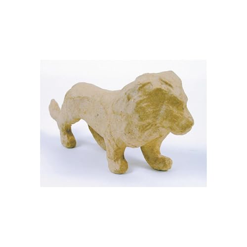 Décopatch AP586Opack - Packung 5 Träger zum Verzieren, aus Pappmaché, Löwe, 15x4,5x7 cm, Kraftbraun, 1 Pack von Décopatch