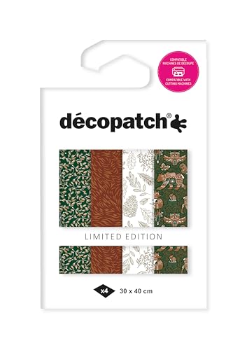 Décopatch TD925C - Assortiment de 4 papiers Foil avec dorure à chaud - papier déco Noël - Forest Nature Décopatch TD925C - Assortiment de 4 papiers Foil avec dorure à chaud - papier déco Noël - Forest Nature von Décopatch