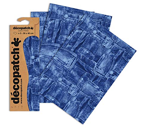 Decopatch Papier No. 381 (blau Jeans, 395 x 298 mm) von Decopatch