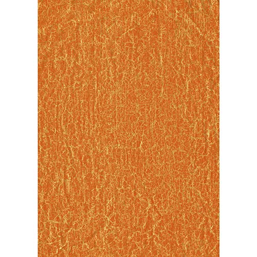 Décopatch Papier No. 466 Packung mit 20 Blätter (395 x 298 mm, ideal für Ihre Papmachés) orange, craquelé von Decopatch